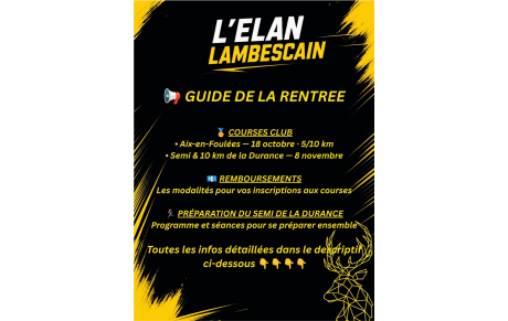 Le Guide de la Rentrée des Elans